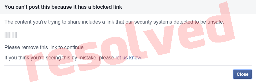 url blocked facebook