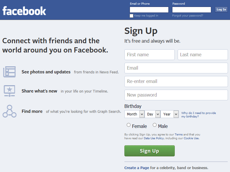 How to open a facebook account without phone number