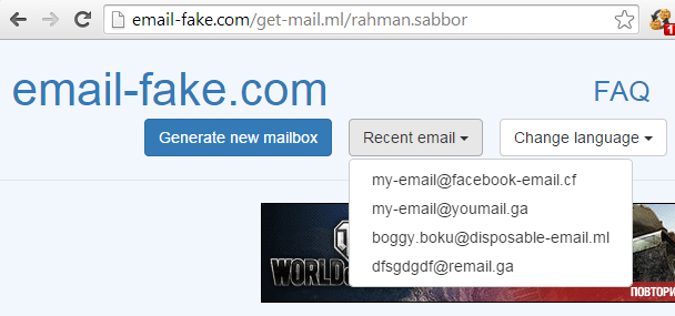 make fake email 